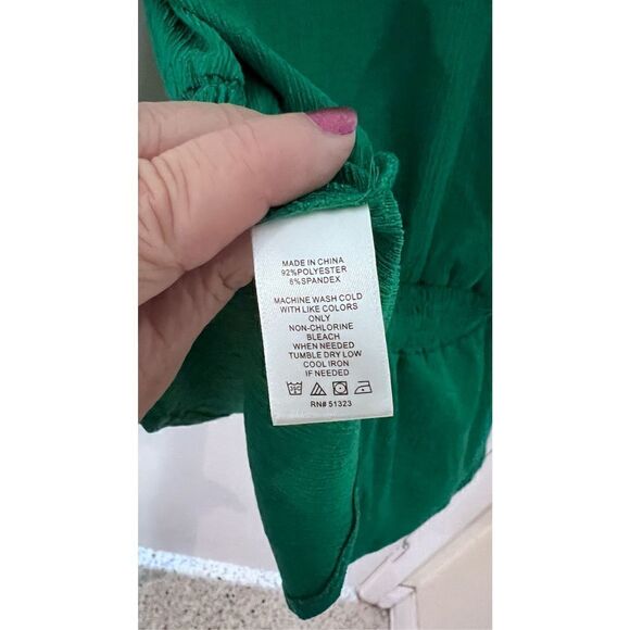 RILEY & RAE GREEN GAUZE BLOUSE WOMENS SIZE S P-1-276 - Picture 10 of 12